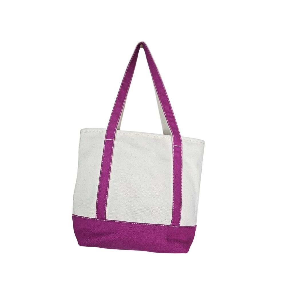 Lands End LSU Boat Tote Purple Canvas Tigers Louisiana State University Preppy - Picture 3 of 3